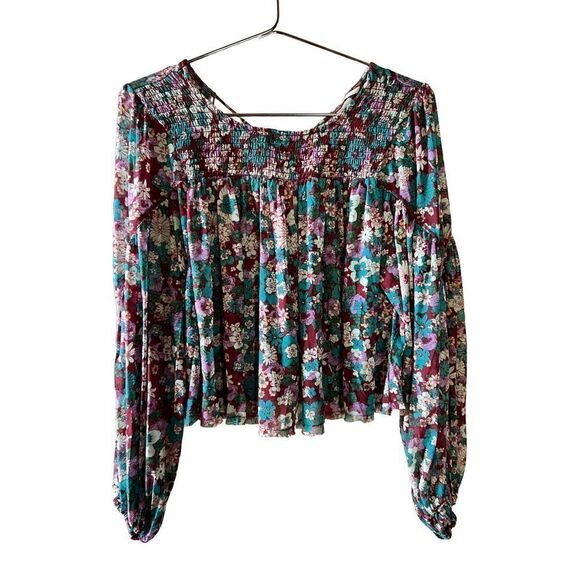 Free People Women's Up For Anything Top In Raisin Combo Size S NWT - Picture 2 of 5